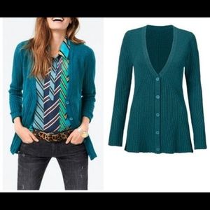 NWT- CAbi # 3712 Deco Cardigan Teal
